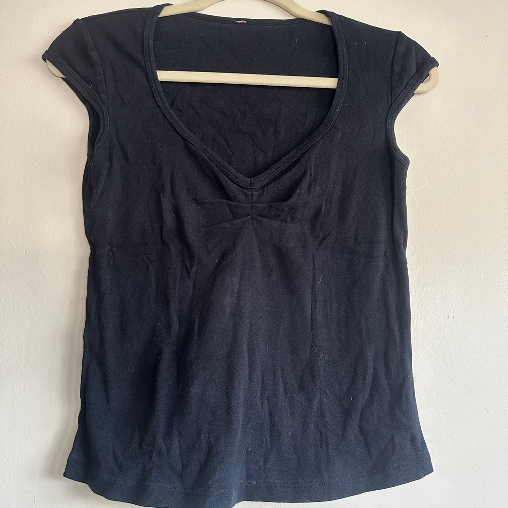 Classic Black V-Neck Women's tee